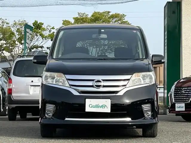 日産 セレナ ハイウェイスター Vセレクション 宮城県 2012(平24)年 7.2万km スーパーブラック 社外ナビ/DVD/CD/TV(フルセグ)/AM・FM/SD/クルーズコントロール/ETC/後席用モニター(10インチ)/後席サンシェード/バックカメラ/両側パワースライドドア/純正16インチアルミホイール/純正16インチアルミスタッドレス積込/後席エアコン/横滑り防止