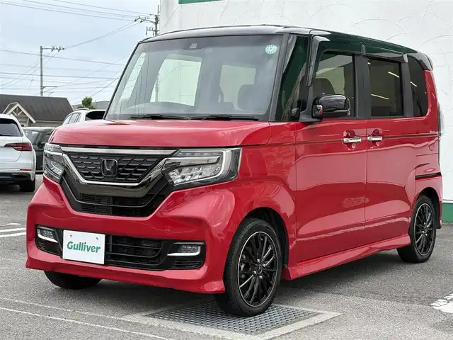 ホンダ Ｎ ＢＯＸ カスタム G L ホンダセンシング 徳島県 2018(平30)年 5.1万km ミラノレッド 純正８インチナビ　VXU-195NBi/(AM.FM.CD.DVD.フルセグ.SD.USB.BT.Car Play)/ホンダセンシング/・アダプティブ・クルーズ・コントロール（ACC）/・衝突軽減ブレーキ（CMBS）/・誤発進抑制機能（前後進）/・歩行者事故低減ステアリング/・路外逸脱抑制機能/・先行車発進お知らせ機能/・標識認識機能/・オートハイビーム/前方ドライブレコーダー/バックカメラ/ＬＥＤヘッドライト/社外アルミホイール/純正ビルトインＥＴＣ/オートエアコン/スペアキー/片側パワースライドドア/フルフラットシート