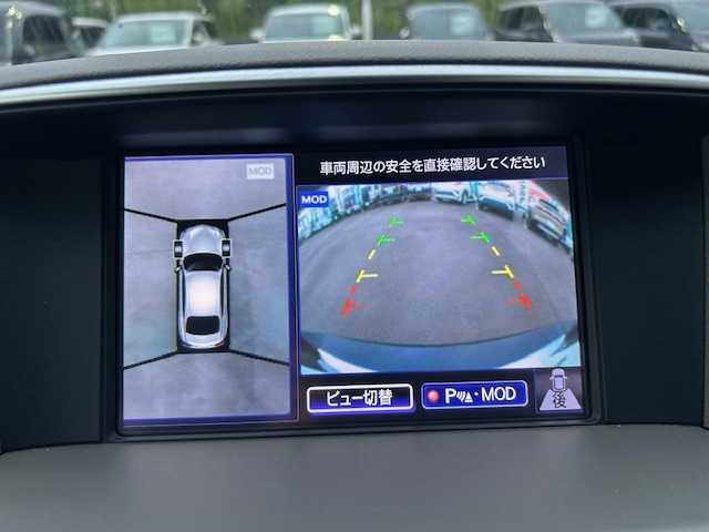 日産 フーガ 250GT 静岡県 2015(平27)年 6.2万km ガーネットブラック ●純正ナビ/（ワンセグ/CD/DVD/Bluetooth）/●全方位カメラ/●クルーズコントロール/●衝突軽減ブレーキ/●レーンキープアシスト/●前後コーナーセンサー/●オートライト/●フォグランプ/●革巻きステアリング/●ステアリングスイッチ/●チルト&テレスコピックステアリング/●運転席シートメモリー/●運転席&助手席パワーシート/●電動格納ウインカーミラー/●ETC/●ドアバイザー/●プッシュスタート/●スマートキー/●スペアキー1本/●純正18インチアルミホイール/●W+サイド+カーテンSRS+ABS