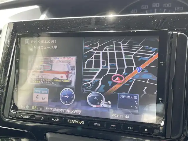 ダイハツ タント カスタム RS スマートセレ SA 熊本県 2014(平26)年 11.6万km パールホワイトⅢ 衝突軽減ブレーキ/プッシュスタート/社外ナビ/（CD・DVD・フルセグTV・BTオーディオ・SD）/ETC/純正15インチAW/両側パワースライドドア/LEDヘッドライト/オートライト/フォグライト/横滑り防止装置/ウィンカーミラー/純正フロアマット/純正ドアバイザー