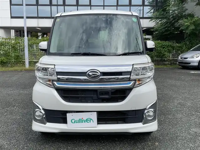 ダイハツ タント カスタム RS スマートセレ SA 熊本県 2014(平26)年 11.6万km パールホワイトⅢ 衝突軽減ブレーキ/プッシュスタート/社外ナビ/（CD・DVD・フルセグTV・BTオーディオ・SD）/ETC/純正15インチAW/両側パワースライドドア/LEDヘッドライト/オートライト/フォグライト/横滑り防止装置/ウィンカーミラー/純正フロアマット/純正ドアバイザー