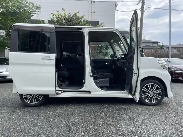 ダイハツ タント カスタム RS スマートセレ SA 熊本県 2014(平26)年 11.6万km パールホワイトⅢ 衝突軽減ブレーキ/プッシュスタート/社外ナビ/（CD・DVD・フルセグTV・BTオーディオ・SD）/ETC/純正15インチAW/両側パワースライドドア/LEDヘッドライト/オートライト/フォグライト/横滑り防止装置/ウィンカーミラー/純正フロアマット/純正ドアバイザー