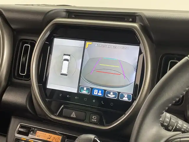 スズキ ハスラー Jスタイル Ⅱ 埼玉県 2024(令6)年 0.5万km ピュアホワイトパール/ウッディブラウン2トーンルーフ 純正９インチナビ　全方位モニター　レーダークルーズコントロール　シートヒーター　純正アルミ　ＣＤ　ＤＶＤ　Ｂｌｕｅｔｏｏｔｈ　ＵＳＢ　地デジフルセグＴＶ　スマートキー　オートライト　ＬＥＤライト