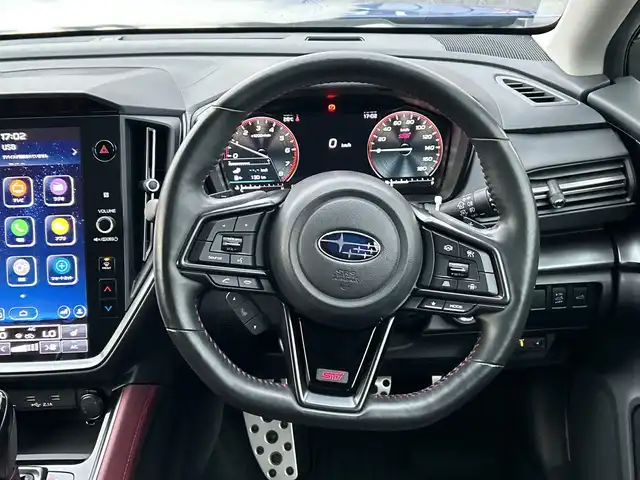 スバル レヴォーグ 1．8STIスポーツ EX 千葉県 2023(令5)年 2.7万km 青 純正11.6インチナビ/(Bluetooth/フルセグ/appleCarPlay/AndroidAuto)/レザーシート/バックカメラ/サイドカメラ/衝突被害軽減システム/車線逸脱警報/レーダークルーズコントロール/ドライブレコーダー/電動リアゲート/アイドリングストップ/横滑り防止装置/ETC/LEDヘッドライト/フォグランプ/オートライト/ウィンカーミラー/電動格納ミラー/純正18インチAW/シートヒーター/アイサイト/禁煙車/プッシュスタート/スマートキー/フロアマット/ドアバイザー/取扱説明書