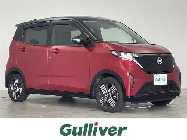 日産 サクラ G 埼玉県 2023(令5)年 1.2万km スパークリングレッド/ブラック プロパイロット 純正9インチナビ アラウンドビューモニター シートヒーター ステアリングヒーター ETC2.0 LEDヘッドライト エマージェンシーブレーキ プッシュスタート スマートキー
