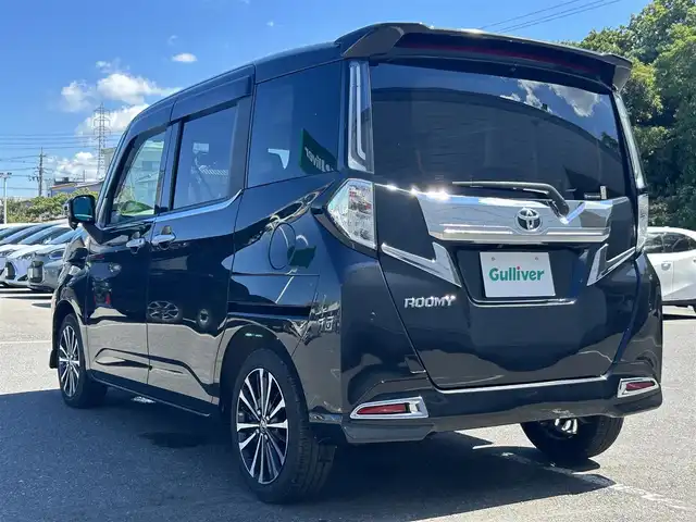 トヨタ ルーミー カスタムG－T 大阪府 2022(令4)年 0.9万km ブラックマイカメタリック 9インチナビ（フルセグ/Bluetooth/USB/DVD/CD)/バックカメラ/両側パワースライドドア/衝突被害軽減システム/レーンキープアシスト/横滑り防止/コーナーセンサー/アイドリングストップ/ドライブレコーダー/ビルトインETC2.0/革巻きステアリング/ステアリングスイッチ/純正AW/純正LEDライト/スペアキー1本
