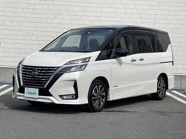 日産 セレナ ハイウェイスター 山形県 2020(令2)年 6.6万km ブリリアントホワイトパール 2トーン 禁煙車/プロパイロット/エマージェンシーブレーキ/インテリジェントLI/LDP/インテリジェントパーキングアシスト/クリアランスソナー/アラウンドビューモニター/ハンズフリー両側パワースライド/アルパインBIGX（11インチ）/CD.DVD.BT.SD/フルセグ/アルパインフリップダウンモニター/ETC/ドライブレコーダー/電動パーキングブレーキ/オートホールド/アイドリングストップ/LEDヘッドライト/プッシュスタート/スマートキー