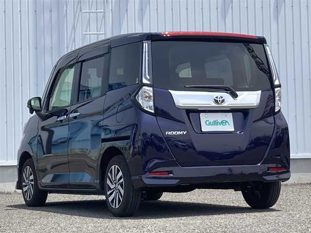 トヨタ ルーミー カスタムG 熊本県 2023(令5)年 2.1万km クールバイオレットクリスタルシャイン 純正ナビ/・AM/FM/CD/DVD/BT/SD/・フルセグＴＶ/・バックカメラ/・テレビキャンセラー/スマートアシスト/・衝突警報機能/・先行車発進お知らせ/・標識認識機能/・車線逸脱警報機能/・ふらつき警報/・アダプティブクルーズコントロール/・オートハイビーム/前席シートヒーター/前後ドライブレコーダー/電動パーキングブレーキ/・オートホールド/横滑り防止装置/革巻きステアリング/・ステアリングスイッチ/オートライト/LEDヘッドライト/・フォグランプ/アイドリングストップ/ビルトインETC/電動格納ミラー/・ウインカーミラー/純正ドアバイザー/純正フロアマット/プッシュスタート/・スペアキー