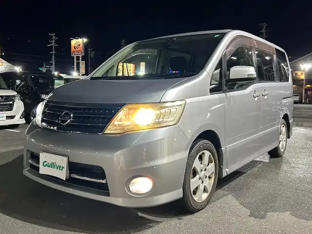 日産 セレナ ハイウェイスター Vセレクション 静岡県 2009(平21)年 11.3万km ダイヤモンドシルバー HDDストラーダナビ/CD/DVD/SD/ETC/フルセグ/バックカメラ/純正フロアマット/純正アルミホイール/フロントフォグランプ/スマートキー