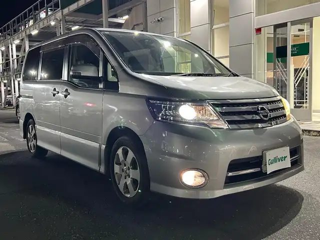 日産 セレナ ハイウェイスター Vセレクション 静岡県 2009(平21)年 11.3万km ダイヤモンドシルバー HDDストラーダナビ/CD/DVD/SD/ETC/フルセグ/バックカメラ/純正フロアマット/純正アルミホイール/フロントフォグランプ/スマートキー