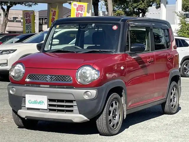 スズキ ハスラー G 熊本県 2014(平26)年 10.4万km フェニックスレッドパール/ブルーイッシュブラックパール レーダーブレーキサポート/プッシュスタート/社外ナビ/ETC/ドライブレコーダー/右前席シートヒーター/横滑り防止装置/純正フロアマット/純正ドアバイザー/新車保証書/取扱説明書/スマートスペアキー×1本