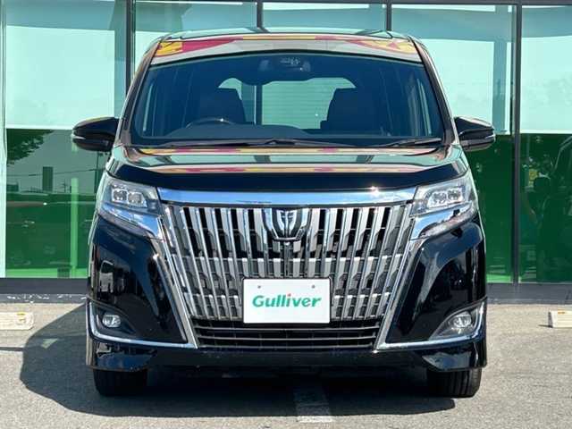 トヨタ エスクァイア Gi プレミアムパッケージ 大阪府 2018(平30)年 4.4万km ブラック ワンオーナー/純正10インチナビ/フルセグTV/Bluetooth/CD/DVD/SD/TVキャンセラー/バックカメラ/ビルトインETC/12インチフリップダウンモニター/トヨタセーフティセンス/クルーズコントロール/両側パワースライドドア/コンビハンドル/ステアリングスイッチ/ステアリングヒーター/ハーフレザーシート/前席シートヒーター/LEDヘッドライト/フォグランプ/オートライト/オートハイビーム/純正15インチAW/ドアバイザー/プッシュスタート/スマートキー/スペアキー