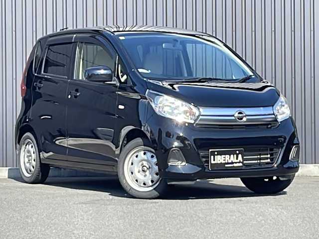 日産 デイズ J 福島県 2018(平30)年 1.5万km ブラック 社外ナビ(CD/SD)/ワンセグ/純正フロアマット/ドアバイザー/ヘッドランプリベライザー/横滑り防止/SW付夏タイヤ積/リモコンキー/取扱説明書