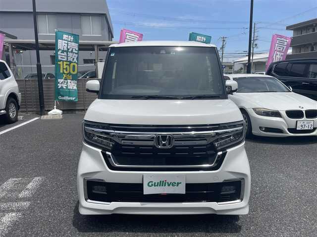 ホンダ Ｎ ＢＯＸ カスタム EX ターボ 大阪府 2022(令4)年 2.9万km プラチナホワイトパール ワンオーナー/ギャザーズSDナビ/CD.DVD.BT.フルセグ/ギャザーズドラレコ/バックカメラ/ビルトインETC/レーダークルコン/パドルシフト/両側パワスラ/前席シートヒーター/デジタルインナーミラー/クリアランスソナー/オートLEDライト/レーンキープアシスト/スマートキー×2/プッシュスタート/保証書.取説/純正フロアマット
