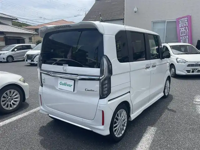 ホンダ Ｎ ＢＯＸ カスタム EX ターボ 大阪府 2022(令4)年 2.9万km プラチナホワイトパール ワンオーナー/ギャザーズSDナビ/CD.DVD.BT.フルセグ/ギャザーズドラレコ/バックカメラ/ビルトインETC/レーダークルコン/パドルシフト/両側パワスラ/前席シートヒーター/デジタルインナーミラー/クリアランスソナー/オートLEDライト/レーンキープアシスト/スマートキー×2/プッシュスタート/保証書.取説/純正フロアマット