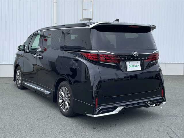 トヨタ アルファード Z 三重県 2024(令6)年 1.5万km ブラック プッシュスタート/電動格納ミラー/オートライト/オートマチックハイビーム/ビルトインETC/横滑り防止/LEDライト/ステアリングスイッチ/革巻きハンドル/レーダークルーズコントロール/ハンドルヒーター/ブラインドスポットモニター/レーンキープアシスト/プロアクティブドライブアシスト/クリアランスソナー/周辺車両接近時サポート/安心降車アシスト/リヤカメラディテクション/衝突軽減ブレーキ/ロードサインアシスト/リヤクロストラフィックアラート/後方車両接近告知/パーキングブレーキサポート/電動パーキング/デジタルインナーミラー/両側電動ドア/電動シート(全席)/温冷シート(全席)/電動リヤドア/電動リヤサンシェード/SOSボタン/サンルーフ/レザーシート/USB入力端子2ヶ所/タイプC入力端子2ヶ所/HDMI/置くだけ充電/フロアマット/モデリスタエアロ/全周囲モニター/純正13型後席モニター/純正マルチメディアナビ(AM/FM/TV/BT)/フルセグTV/ユニバーサルステップ/スペアキー/禁煙車/取扱説明書/保証書/ワンオーナー