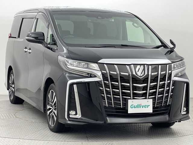 トヨタ アルファード S Cパッケージ 新潟県 2021(令3)年 3.3万km ブラック トヨタセーフティセンス/フリップダウンモニター/純正ナビ/　CD/DVD/Bluetooth/フルセグTV/バックカメラ/両側パワースライドドア/パワーバックドア/レーダークルーズコントロール/LEDオートライト/シーケンシャルウィンカー/レザーシート/メモリ付パワーシート/シートヒーター/シートベンチレーション/純正18インチアルミホイール/ステアリングリモコン/レーントレーシングアラート/クリアランスソナー/ステアリングヒーター/前後ドラレコ/AC100Vコンセント/オットマン/アンビエントライト/スマートキー/ビルトインETC2.0