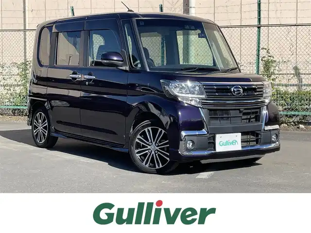 ダイハツ タント カスタム RS トップED SA Ⅲ 東京都 2018(平30)年 4.6万km ナイトシャドーパープルクリスタルM 社外ナビ/バックカメラ/Bluetooth/フルセグTV/両側電動スライドドア/運転席シートヒーター/衝突軽減装置/ETC/純正フロアマット/純正サイドバイザー/フォグライト