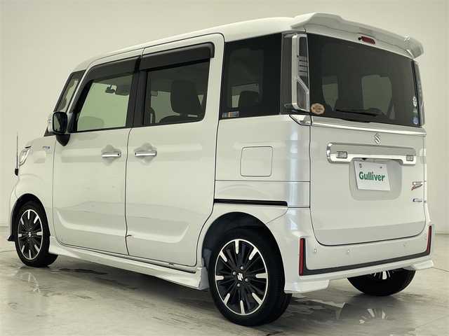 スズキ スペーシア カスタム HYBRID XS ターボ 兵庫県 2018(平30)年 4.5万km ピュアホワイトP メモリナビ/フルセグテレビ/CD/DVD/Bluetooth/ヘッドアップディスプレイ/両側パワースライドドア/ETC/オートライト/LEDヘッドライト/シートヒーター/パドルシフト/ステアリングスイッチ/アイドリングストップ/ウィンカーミラー/ドアバイザー/プッシュスタート/スペアキー/クルーズコントロール