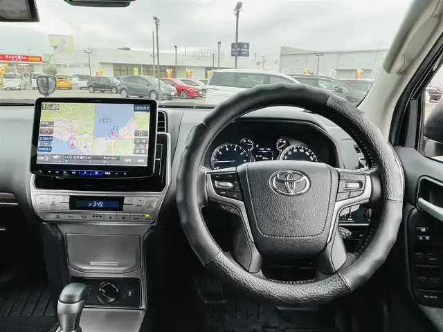 トヨタ ランドクルーザー プラド TX Lパッケージ 島根県 2022(令4)年 1.8万km ブラック 11インチアルパインナビ/フルセグTV/Bluetooth接続/CD/DVD/Apple car play/Toyota Safety Sense/ETC/サンルーフ/黒レザーシート/パワーシート/シートヒーター/エアシート/LEDヘッドランプ/クルーズコントロール/前後ドライブレコーダー/リフトアップ/ルーフレール