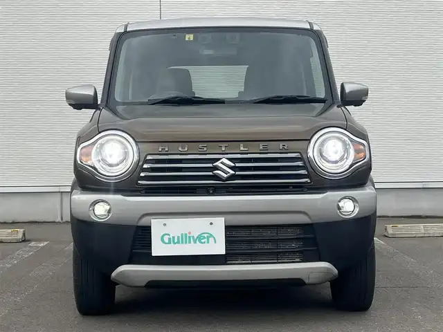 スズキ ハスラー Jスタイル Ⅲ 秋田県 2018(平30)年 4.7万km ブレイブカーキパール/スチールシルバー ４WD/衝突軽減システム/純正SDナビ（DVD/CD/BT）/フルセグ/全方位モニター/スズキ純正15インチアルミ（夏タイヤ装着）/スマートキー/アイドリングストップ/プッシュスタート/レーンキープアシスト/ダウンヒルアシストコントロール/ステアリングスイッチ/前席シートヒーター/ビルトインETC/ルーフレール/純正フロアマット/純正ドアバイザー/オートライト/オートエアコン/パワーステアリング/パワーウィンドウ/横滑り防止/盗難防止装置/寒冷地仕様/電動格納ウィンカーミラー/保証書/取扱説明書/記録簿/スペアキー×１