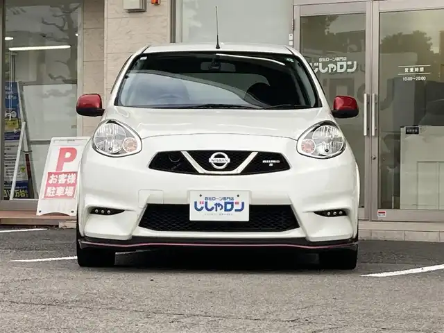 日産 マーチ ニスモS 静岡県 2017(平29)年 9.2万km ブリリアントホワイトパール (株)IDOMが運営する【じしゃロン焼津店】の自社ローン専用車両になります。こちらは現金またはオートローンご利用時の価格です。自社ローンご希望の方は別途その旨お申付け下さい /純正ＳＤナビ/（フルセグＴＶ/Ｂｌｕｅｔｏｏｔｈ接続/ＣＤ/ＤＶＤ/ミュージックサーバー）/バックカメラ/ＥＴＣ/プッシュスタート＆スマートキー/ＨＩＤヘッドライト/オートライト/ヨコハマ　アドバンネオバ　AD08R