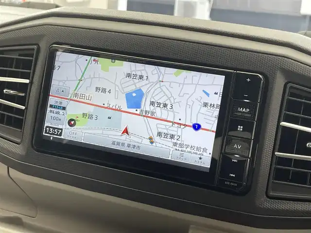 ダイハツ ミラ イース X リミテッド SAⅢ 滋賀県 2023(令5)年 1.4万km スプラッシュブルーM 社外ナビ/Bluetooth/USB/バックカメラ/スマートアシストIII/アイドリングストップ/コーナーセンサー/LEDヘッドライト/オートライト/オートハイビーム/電動格納ミラー/ETC