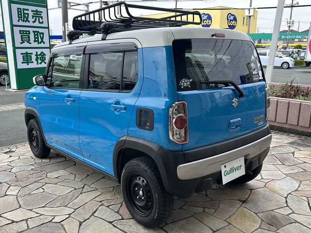 スズキ ハスラー G 静岡県 2014(平26)年 10.3万km サマーブルーM 社外ナビ/・CD/DVD/・MSV/SD/・FM/AM/・フルセグTV/・Bluetooth/・iPod/・USB/主要装備/・運転席シートヒーター/・スタッドレスタイヤ（ホワイトレター）/・ルーフキャリア/・レーダーブレーキサポート/・アイドリングストップ/・横滑り防止装置/・オートライト/・社外フューエルリッド/・プッシュスタート