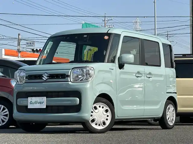 スズキ スペーシア HYBRID G 愛知県 2021(令3)年 3万km オフブルーM /禁煙/ワンオーナー//メモリナビ/地デジTV/CD/BT//バックカメラ/ETC/前後ドラレコ//両側スライドドア//プッシュスタート/スマートキー//衝突軽減ブレーキ//車線逸脱防止//電動格納ミラー//フロアマット//新車時保証書//取扱説明書