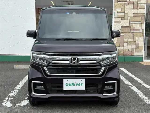 ホンダ Ｎ ＢＯＸ カスタム L 徳島県 2021(令3)年 2.7万km プレミアムベルベットパープル・パール 社外ナビゲーション　/（フルセグ/CD/DVD/SD/Bluetooth）/バックモニター　/社外ドライブレコーダー　/ホンダセンシング/・アダプティブ・クルーズ・コントロール（ACC）/・車線維持支援システム（LKAS）/・衝突軽減ブレーキ（CMBS）/・誤発進抑制機能（前進）/・歩行者事故低減ステアリング/・路外逸脱抑制機能/・先行車発進お知らせ機能/・標識認識機能/・オートハイビーム/・誤発進抑制機能（後進）/片側パワースライドドア　/トラクションコントロール　/ＬＥＤヘッドライト　/ＬＥＤフォグランプ　/ステアリングリモコン/ウィンカーミラー　/リヤワイパー/プッシュスタート　/スマートキー/カーテンエアバック/純正フロアマット