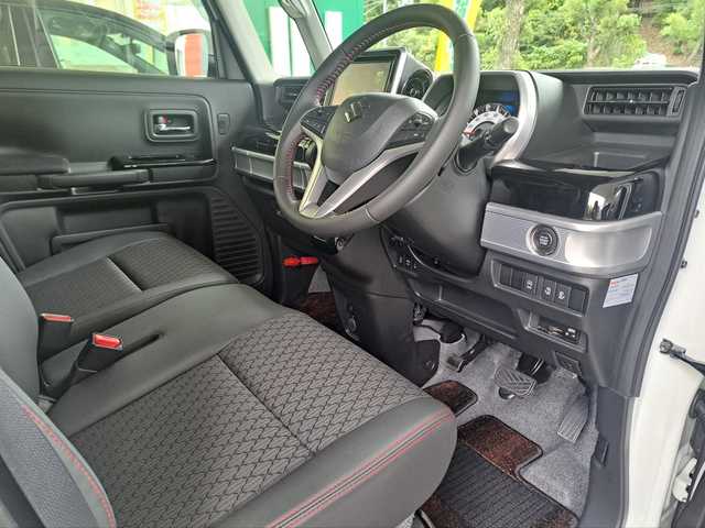 スズキ スペーシア カスタム HYBRID XS ターボ 大阪府 2018(平30)年 3.5万km ピュアホワイトP /禁煙車//純正8インチSDナビ/CN-RZ846//Bluetooth/CD/DVD/USB//フルセグテレビ//全方位モニター//ビルドインETC//スズキセーフティサポート//デュアルセンサーブレーキサポート//デュアルカメラブレーキサポート//クルーズコントロール//ヘッドアップディスプレイ//BLITZ車高調//純正前方ドライブレコーダー/NX-DRW22//シートヒーター（運転席）//両側パワースライドドア//パドルシフト//社外16インチアルミホイール/WORKEMOTION//コーナーセンサー//LEDヘッドライト//サンシェード