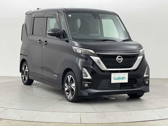 日産 ルークス HWS Gターボ プロパイロットED 新潟県 2021(令3)年 4.8万km ブラック プロパイロット/エマージェンシーブレーキ/純正9インチナビ/　（フルセグTV/BT/CD/DVD/AUX/AM/FM）/全周囲カメラ/両側パワースライドドア/インテリジェンスクルーズコントロール/LEDオートライト/純正15インチアルミホイール/ステアリングスイッチ/アイドリングストップ/スマートキー/ETC