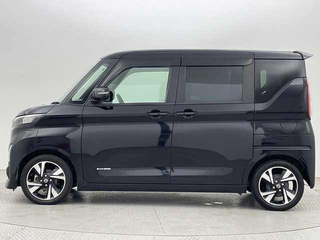 日産 ルークス HWS Gターボ プロパイロットED 新潟県 2021(令3)年 4.8万km ブラック プロパイロット/エマージェンシーブレーキ/純正9インチナビ/　（フルセグTV/BT/CD/DVD/AUX/AM/FM）/全周囲カメラ/両側パワースライドドア/インテリジェンスクルーズコントロール/LEDオートライト/純正15インチアルミホイール/ステアリングスイッチ/アイドリングストップ/スマートキー/ETC