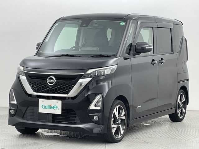 日産 ルークス HWS Gターボ プロパイロットED 新潟県 2021(令3)年 4.8万km ブラック プロパイロット/エマージェンシーブレーキ/純正9インチナビ/　（フルセグTV/BT/CD/DVD/AUX/AM/FM）/全周囲カメラ/両側パワースライドドア/インテリジェンスクルーズコントロール/LEDオートライト/純正15インチアルミホイール/ステアリングスイッチ/アイドリングストップ/スマートキー/ETC