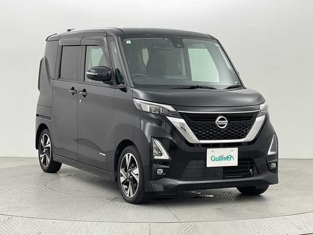 日産 ルークス HWS Gターボ プロパイロットED 新潟県 2021(令3)年 4.8万km ブラック プロパイロット/エマージェンシーブレーキ/純正9インチナビ/　（フルセグTV/BT/CD/DVD/AUX/AM/FM）/全周囲カメラ/両側パワースライドドア/インテリジェンスクルーズコントロール/LEDオートライト/純正15インチアルミホイール/ステアリングスイッチ/アイドリングストップ/スマートキー/ETC