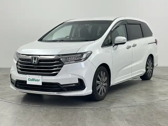 ホンダ オデッセイ アブソルート 群馬県 2021(令3)年 3.4万km プラチナホワイトパール ・ホンダセンシング/・１０インチインターナビ/T V/・マルチビューカメラ/・両側パワースライドドア/・クルーズコントロール/・ETC2.0/・ドライブレコーダー/・前後コーナーセンサー/・スマートキー/・レーンアシスト/・横滑り防止装置/・衝突被害軽減システム/・盗難防止装置/・ABS/・SRSエアバッグ（運転席/助手席/サイド/カーテン）