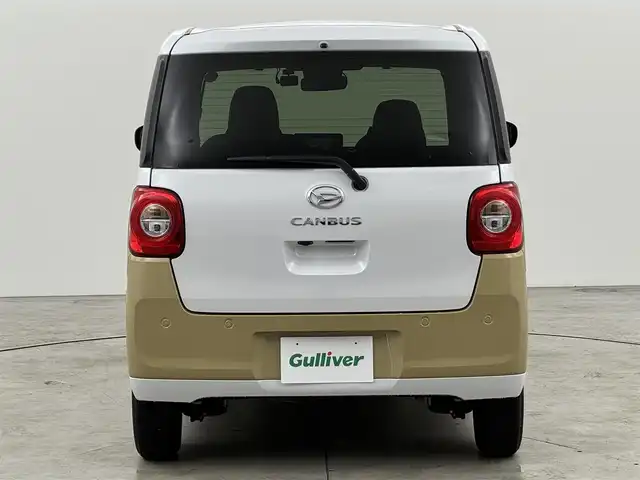 ダイハツ ムーヴ キャンバス ストライプス G 福岡県 2022(令4)年 1.2万km シャイニングホワイトパール/サンドベージュメタリック 純正ナビ／フルセグＴＶ　/バックカメラ　/ホッとカップホルダー　/前後ドライブレコーダー　/コーナーセンサー　/衝突被害軽減ブレーキ　/アイドリングストップ　/両側電動スライドドア　/シートヒーター　/プッシュスタート