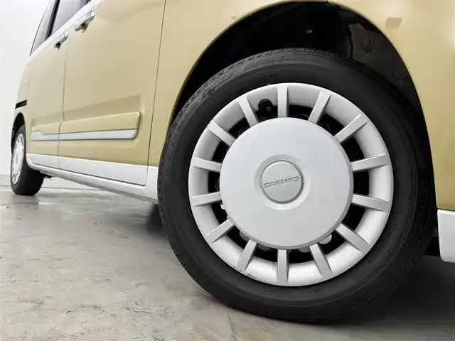 ダイハツ ムーヴ キャンバス ストライプス G 福岡県 2022(令4)年 1.2万km シャイニングホワイトパール/サンドベージュメタリック 純正ナビ／フルセグＴＶ　/バックカメラ　/ホッとカップホルダー　/前後ドライブレコーダー　/コーナーセンサー　/衝突被害軽減ブレーキ　/アイドリングストップ　/両側電動スライドドア　/シートヒーター　/プッシュスタート