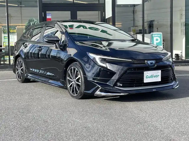 トヨタ カローラツーリング ハイブリッド ダブルバイビー 茨城県 2023(令5)年 3.5万km アティチュードブラックマイカ /トヨタセーフティセンス//モデリスタエアロ//ワンオーナー//純正ナビ/　　FM/AM/BT/ミラーキャスト/フルセグTV//レーダークルーズコントロール//バックカメラ//LEDヘッドライト//オートハイビーム//オートライト//革巻きステアリング//電子パーキング//オートブレーキホールド//ハーフレザー//社外アルミホイール//純正アルミホイール車載（黒色）//ETC2.0//スマートキー