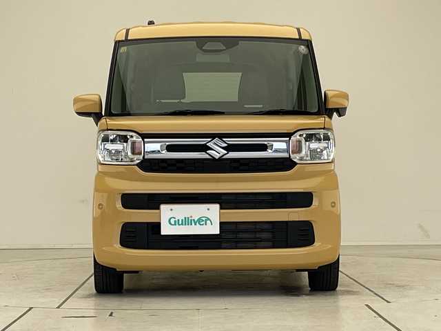 スズキ スペーシア HYBRID X 愛知県 2023(令5)年 1.4万km 黄 スズキセーフティサポート/両側パワースライドドア/シートヒーター/レーダークルーズコントロール/コーナーセンサー/LEDヘッドライト/オートライト/オットマン/衝突軽減システム/ステアリングスイッチ/スマートキー/プッシュスタート