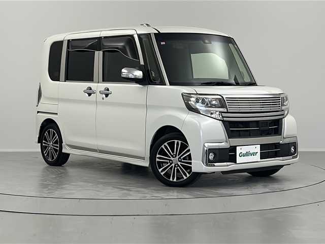 ダイハツ タント カスタム RS トップED SAⅡ 福島県 2016(平28)年 6.6万km パールホワイトⅢ /禁煙車/／ＳＤナビ/／フルセグ/／ＥＴＣ/／両側電動スライドドア/／衝突軽減装置/／スマートキー/／オートライト/／オートエアコン/／純正１５インチアルミホイール/／シートカバー/／電動格納ミラー/／横滑り防止