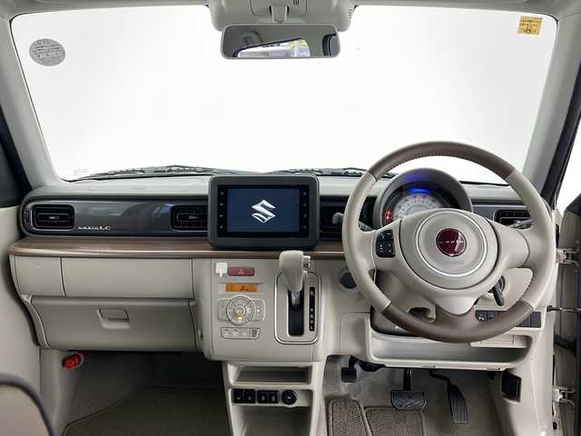 スズキ ラパン X 長野県 2022(令4)年 1.5万km フォーンベージュメタリック/アーバンブラウン 2トーン 4WD/純正ディスプレイオーディオ/衝突被害軽減システム/コーナーセンサー/バックカメラ/アイドリングストップ/Bluetooth/USB/シートヒーター（運転席、助手席）/オートライト/LEDヘッドライト/ステアリングスイッチ/純正フロアマット/純正アルミホイール/電動格納ミラー