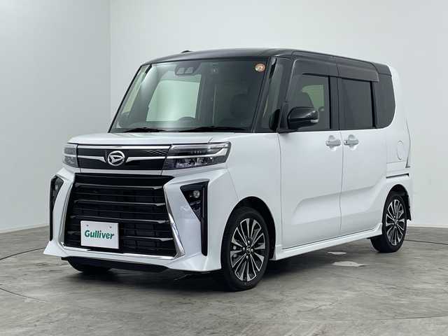 ダイハツ タント カスタム RS 三重県 2024(令6)年 0.8万km ブラックマイカメタリック/シャイニングホワイトパール /禁煙車//純正9インチDA//Bluetooth/AppleCarPray/AndroidAuto/HDMI/USB//ハーフレザーシート//前席シートヒーター//バックカメラ//両側パワースライドドア//前後ドライブレコーダー//電動パーキング//オートハイビーム//フルセグ//純正15インチAW