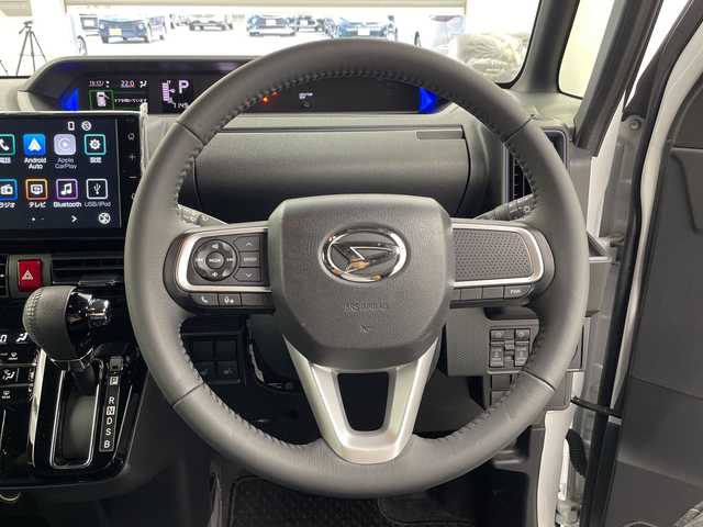 ダイハツ タント カスタム RS 三重県 2024(令6)年 0.8万km ブラックマイカメタリック/シャイニングホワイトパール /禁煙車//純正9インチDA//Bluetooth/AppleCarPray/AndroidAuto/HDMI/USB//ハーフレザーシート//前席シートヒーター//バックカメラ//両側パワースライドドア//前後ドライブレコーダー//電動パーキング//オートハイビーム//フルセグ//純正15インチAW