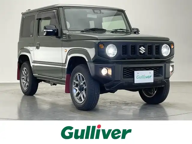 スズキ ジムニー XC 愛知県 2018(平30)年 6.4万km ジャングルグリーン 社外８型ナビ　フルセグＴＶ　禁煙　シートヒーター　クルーズコントロール　デュアルセンサーブレーキ　衝突軽減　車線逸脱　ＬＥＤオートライト　フォグランプ　背面タイヤ　純正マッドフラップ　純正フロアマット