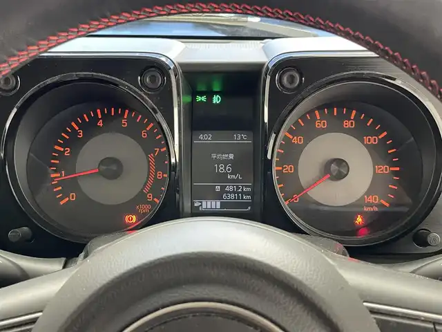 スズキ ジムニー XC 愛知県 2018(平30)年 6.4万km ジャングルグリーン 社外８型ナビ　フルセグＴＶ　禁煙　シートヒーター　クルーズコントロール　デュアルセンサーブレーキ　衝突軽減　車線逸脱　ＬＥＤオートライト　フォグランプ　背面タイヤ　純正マッドフラップ　純正フロアマット