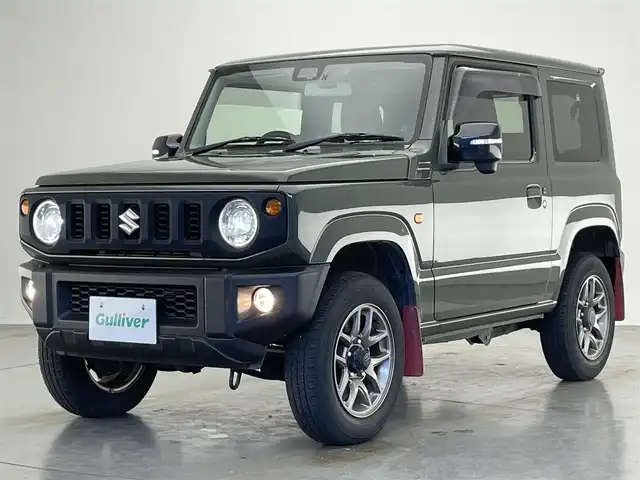 スズキ ジムニー XC 愛知県 2018(平30)年 6.4万km ジャングルグリーン 社外８型ナビ　フルセグＴＶ　禁煙　シートヒーター　クルーズコントロール　デュアルセンサーブレーキ　衝突軽減　車線逸脱　ＬＥＤオートライト　フォグランプ　背面タイヤ　純正マッドフラップ　純正フロアマット