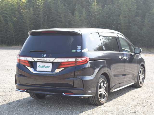ホンダ オデッセイ アブソルート 20thアニバーサリー 兵庫県 2014(平26)年 2.1万km 黒 ワンオーナー/純正ナビ/バックカメラ/ETC/フルセグTV/両側パワースライドドア/CTBA/ステアリングリモコン/クルーズコントロール/パドルシフト/LEDヘッドライト/あんしんパッケージ/オートライト/純正アルミホイール/スマートキー
