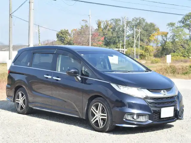 ホンダ オデッセイ アブソルート 20thアニバーサリー 兵庫県 2014(平26)年 2.1万km 黒 ワンオーナー/純正ナビ/バックカメラ/ETC/フルセグTV/両側パワースライドドア/CTBA/ステアリングリモコン/クルーズコントロール/パドルシフト/LEDヘッドライト/あんしんパッケージ/オートライト/純正アルミホイール/スマートキー