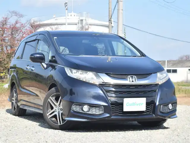 ホンダ オデッセイ アブソルート 20thアニバーサリー 兵庫県 2014(平26)年 2.1万km 黒 ワンオーナー/純正ナビ/バックカメラ/ETC/フルセグTV/両側パワースライドドア/CTBA/ステアリングリモコン/クルーズコントロール/パドルシフト/LEDヘッドライト/あんしんパッケージ/オートライト/純正アルミホイール/スマートキー